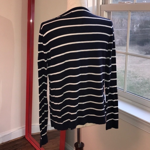 Gap cotton striped draped cardigan pockets size medium - Picture 2 of 8